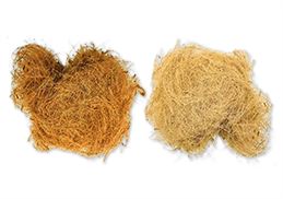 Image of coir fibre in white and brown shades, demonstrating Almighty Coir's versatility in product offerings.